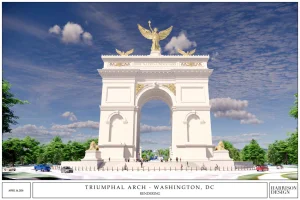 Trump vrea un arc de triumf de 76 m la Washington