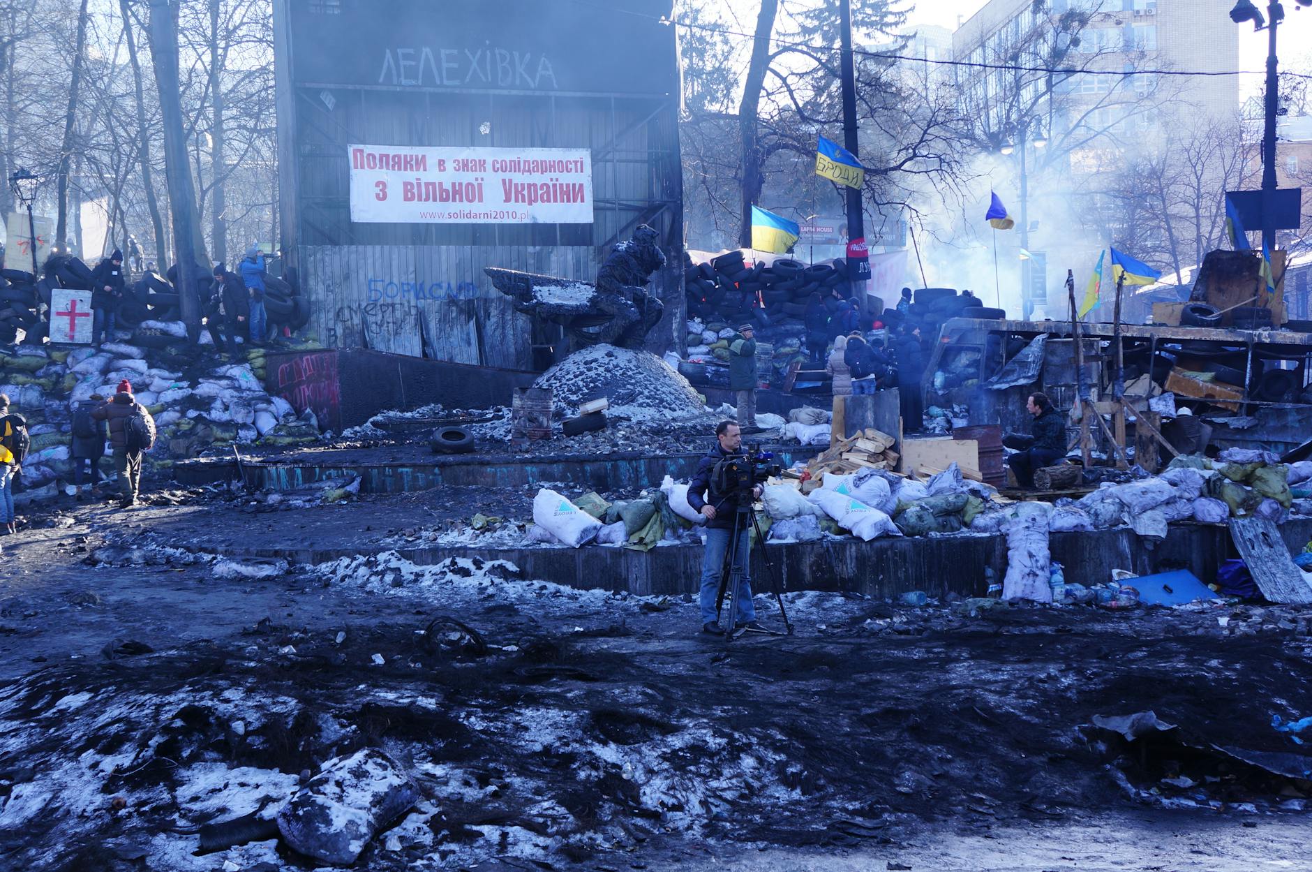 Kiev: polițiști filmați fugind, șeful patrulei demisionează